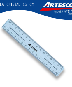 REGLA ARTESCO 15CM CRISTAL