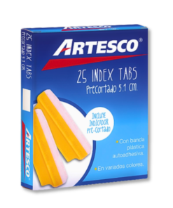 PESTAÑAS INDEX ARTESCO 2" 5.1CM CORTO 25UD