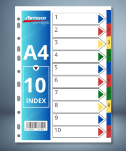 SEPARADORES ARTESCO OFICIO DE 10 HOJ PLASTIC