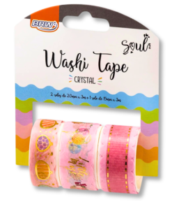 CINTA WASHI TAPE SHINE BRW SET3 WT0451