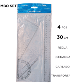 ESTUCHE GEOMETRICO BLANCO 30CM ML-111