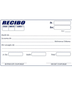 TALONARIO RECIBO 1/4 OF QUIMICO