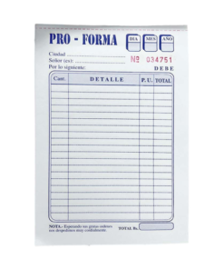 TALONARIO PROFORMA