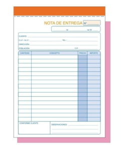 TALONARIO NOTA ENTREGA