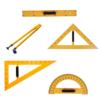 ESTUCHE GEOMETRICO PIZARRA 5PZA AMARILLO M230