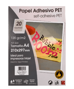 PAPEL ADHESIVO TRANSPARENTE 120GR PET A4