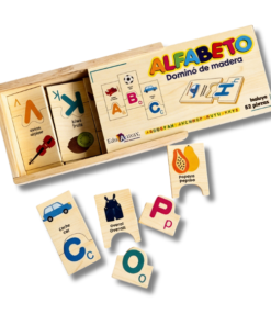 ALFABETO DOMINO DE MADERA 52PZA